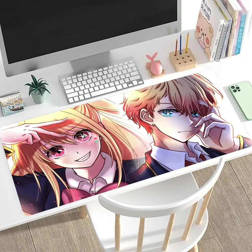 O-oshi no ko hoshino ai mouse pad mouse pad gaming mousepad velocidade tapete de mesa portátil tapetes de jogos para escritório tapete acessórios de mesa