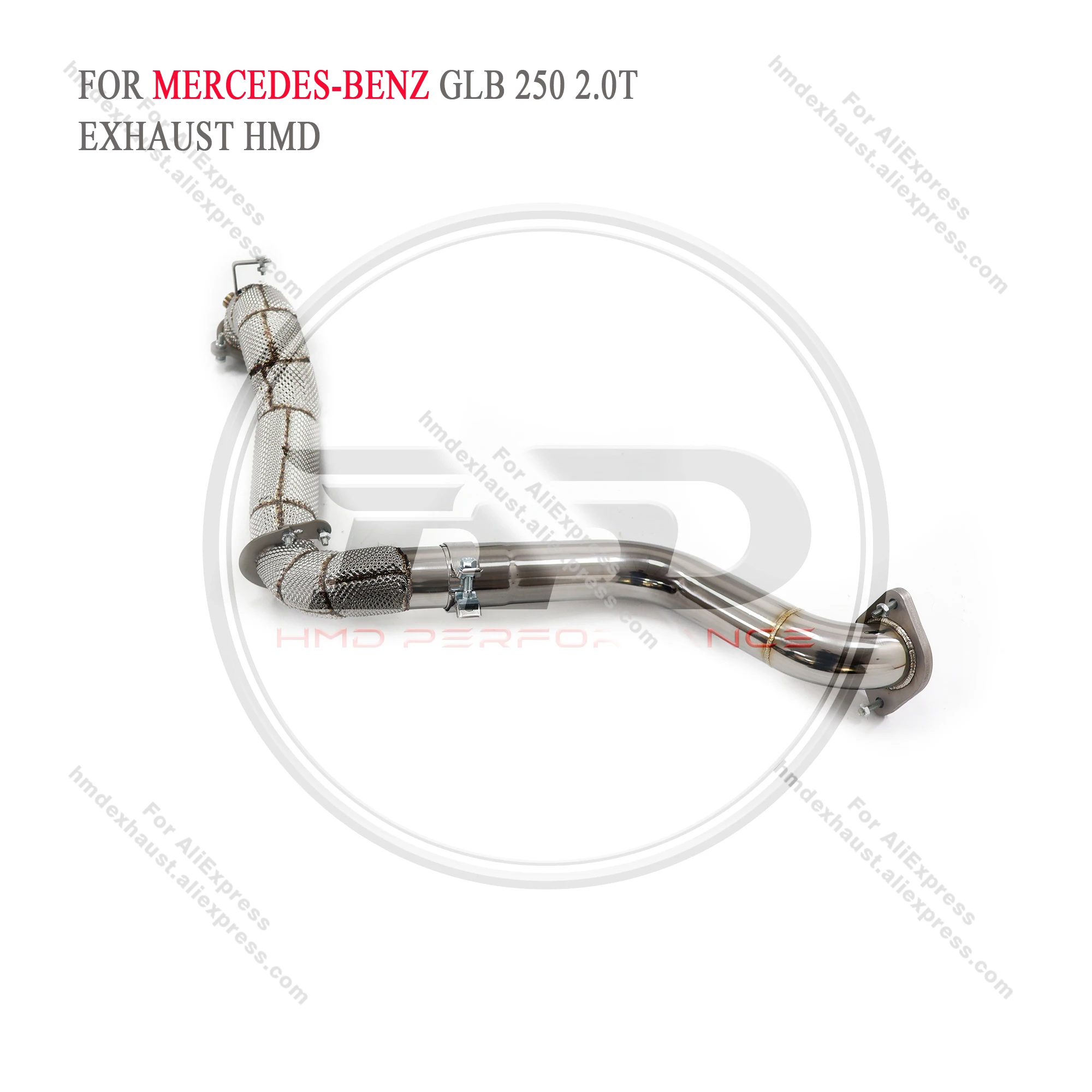 HMD Exhaust System High Flow Downpipe for Mercedes Benz GLB 250 2.0T Performance With Catalyst Pipe