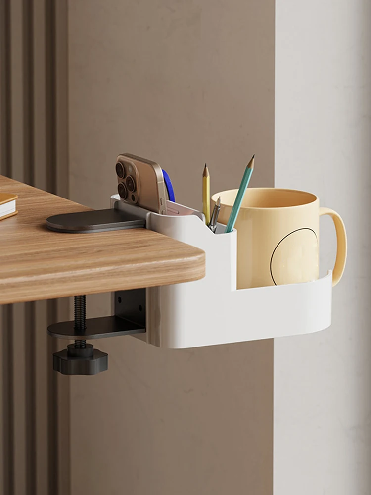 

Зажим на настольной полке, органайзер для хранения на столе, простая установка, настольный подстаканник без дрели