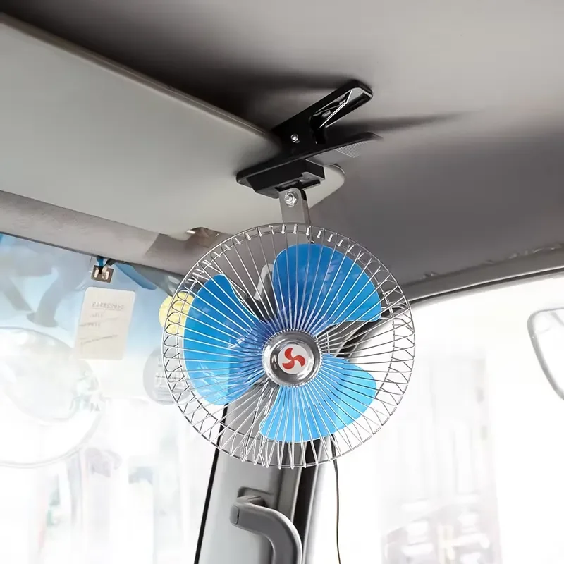 Car Fan 24V Large Truck Electric Fan 12V Universal Summer in-car Cooling and Cooling Automotive Supplies Small Electric