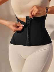 One piece black simple versatile comfortable tummy tuck sports fitness daily available thin plastic waist belt