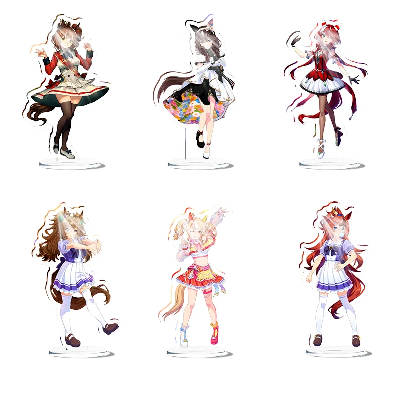 

Pretty Derby Cygames Acrylic Stand Model Plate Decoration Originality Desk Figure Display Gift Prime Products Tableware Cartoon