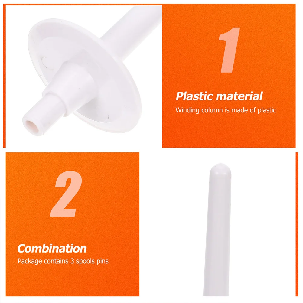 

6Pcs Sewing Machine Spool Pin Durable Plastic Bobbins Small Delicate Convenient Storage Upper Thread Holder Bobbin Winder
