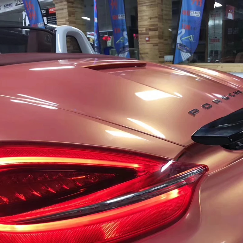 

Профессиональная упаковка для автомобиля из углеродного волокна Magic Gold Orange Pink