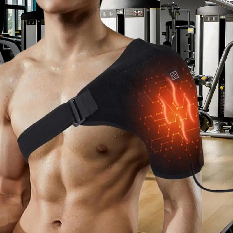 Shoulder Brace With Heat USB Plug-in Shoulder Massager With 3 Adjustable Heat Settings Shoulder Brace Shoulder Wrap For Back