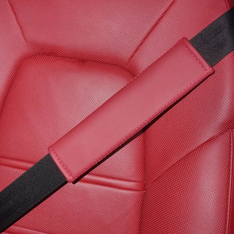 

PU Leather Adjustable Safety Belt Shoulder Pad Car Seat Belt Cover For Porsche Cayenne Macan Panamera 718 Protection Accessorie