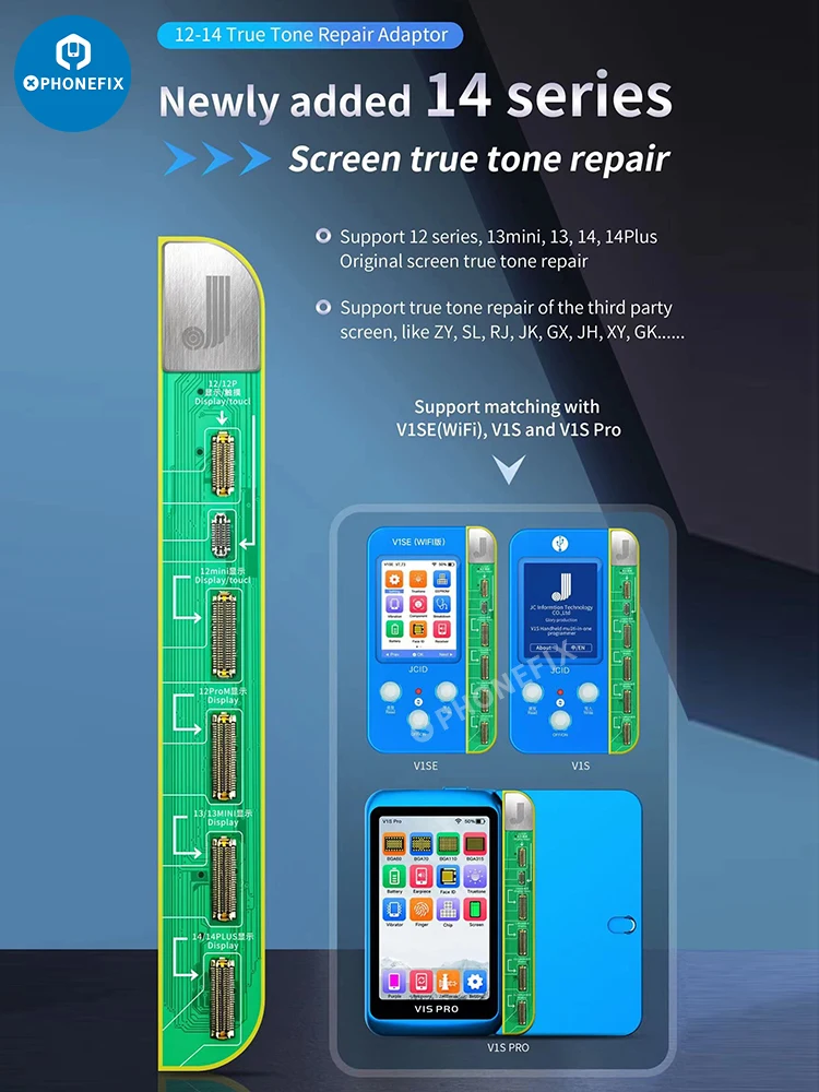 Imagem -05 - Jcid jc V1se Dot Projetor Programador de Reparo de Cores Original para Iphone X15pm True Tone Face id Bateria Leitura de Dados Escrita