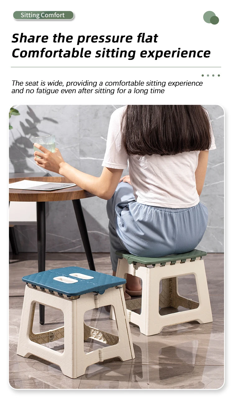 MUMUCC Kunststoff Verstärkter Klappstuhl, Tragbarer Outdoor-Campingstuhl, Strandklappstuhl, Familien- und Kinderstuhl – Detail 7