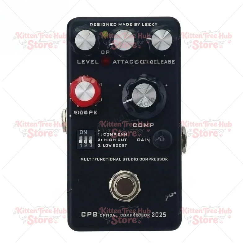 2025 Version Wine Red Electric Guitar and Bass Compressor Pedal Multifunctional Studio Universal CPB Optical Compressor