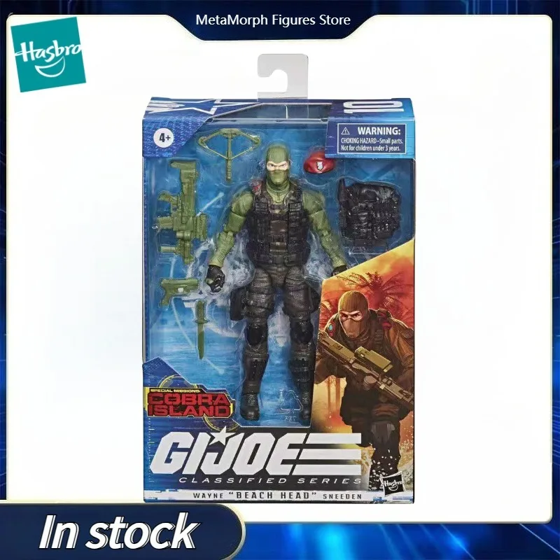 

Оригинальный Хасбро Г.И. Joe Classified Series COBRA ISLAND WAYNE BEACH HEAD SNEEDEN Аниме Фигурка Модель игрушки украшения