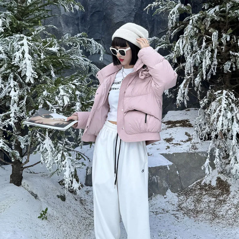 Frauen Parker 2025, Neue Winter Verdickte Unten Jacken Frauen Temperament Kurze Frauen Unten Jacken Weiße Ente Unten frauen Mantel h570