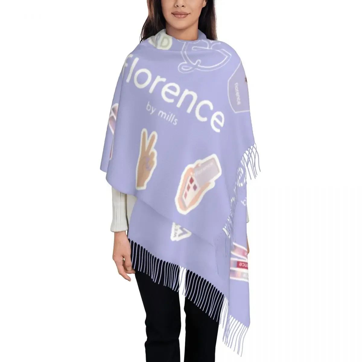 Ladies Long Florence By Mills Scarves Women Winter Fall Soft Warm Tassel Shawl Wrap Scarf