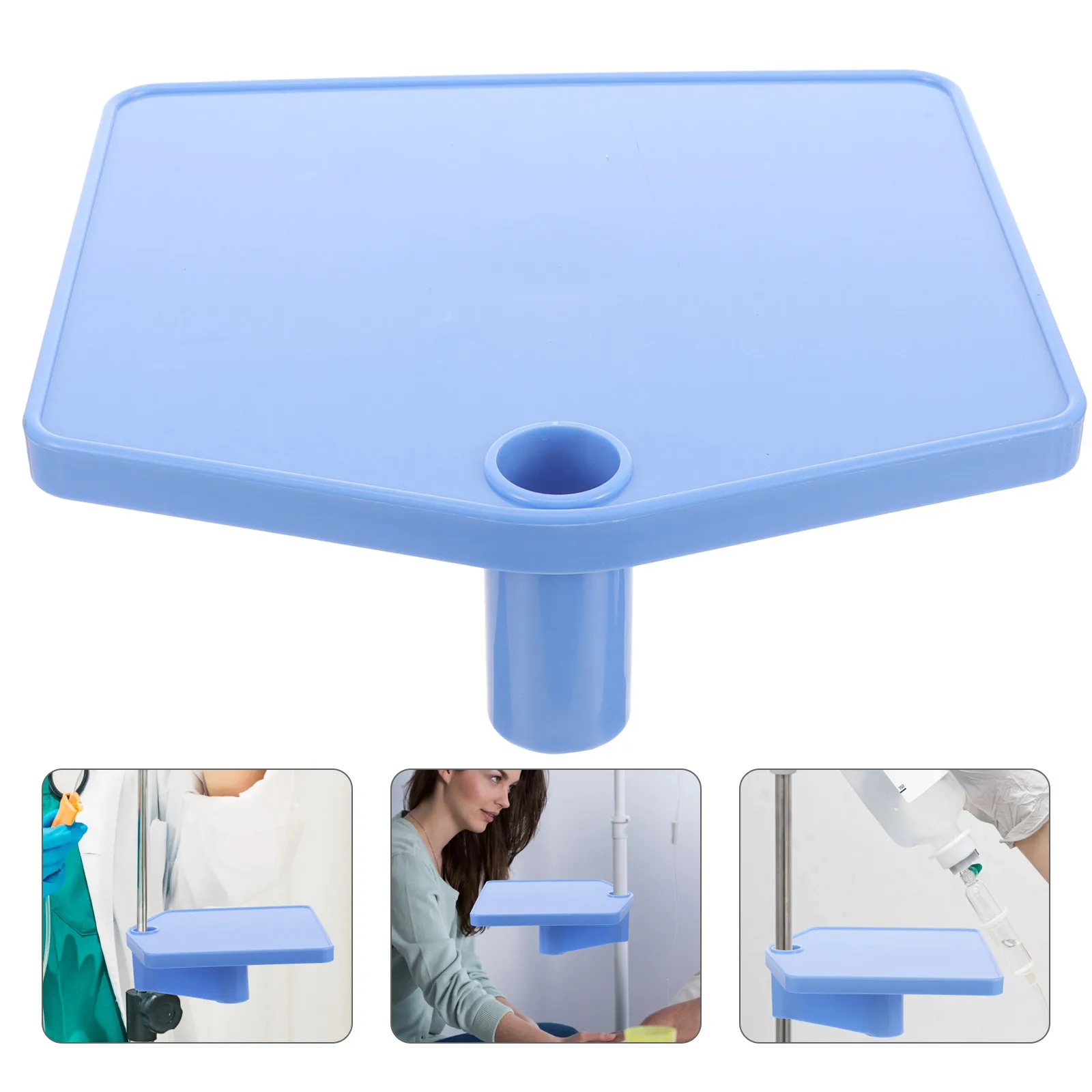 

Durable Plastic Infusion Stand Storage Tray Lightweight Infusion Support Plate for Drip Stand Hospital Durable Storage Plate