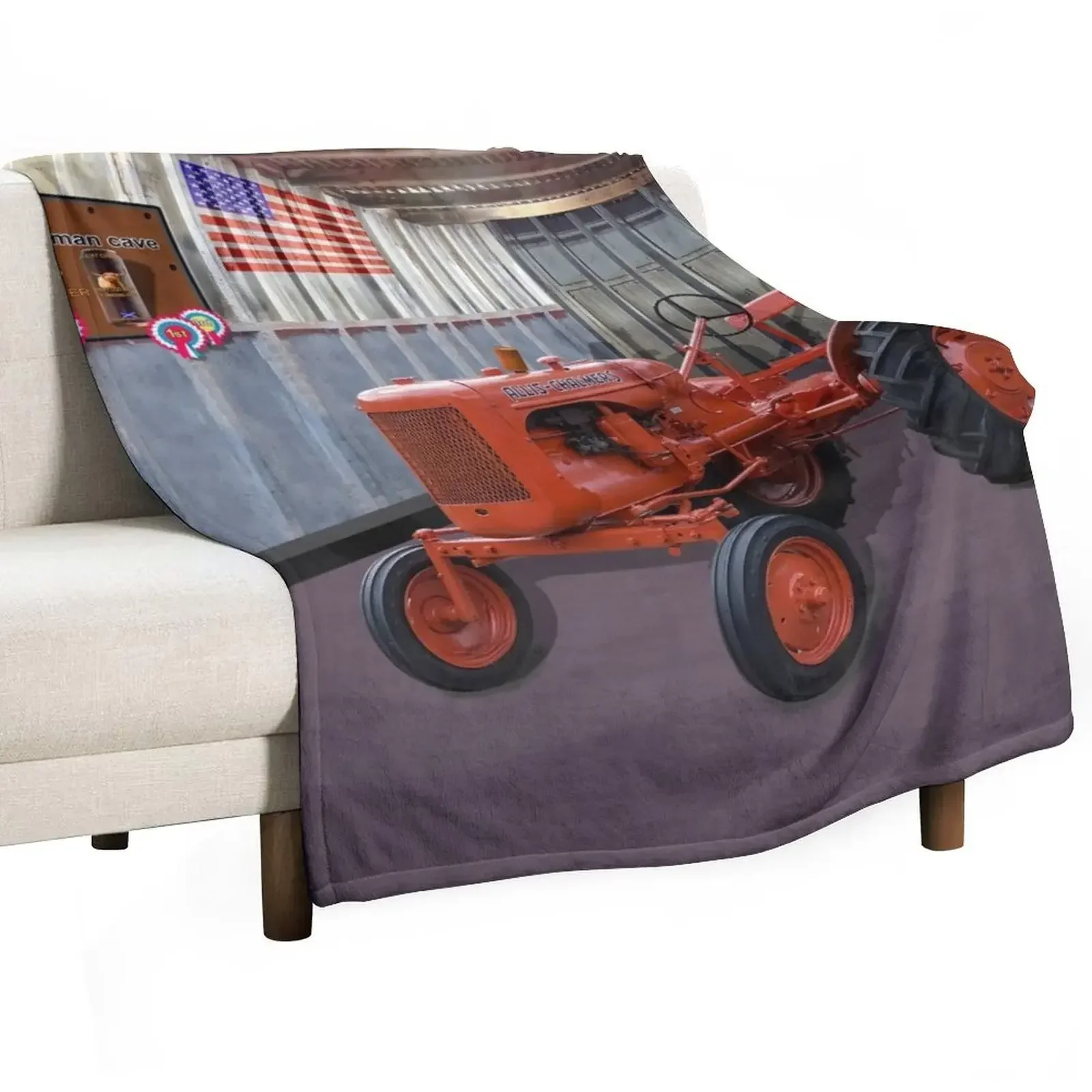 Allis Chalmers tractor Throw Blanket Nap Winter beds Blankets