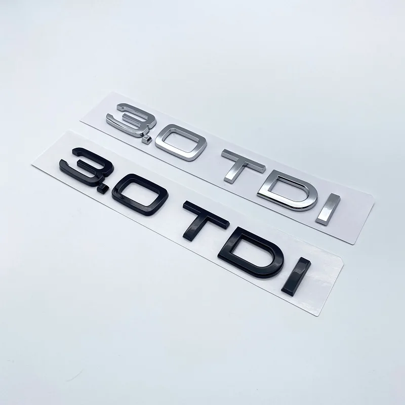 Chrome Black Best Car Styling 3D ABS 3.0 TDI 3.0TDI Trunk Rear Boot LETTERING Badge Emblem Sticker FOR AUDI A4 S4 A5 S5 A6 C6 A7