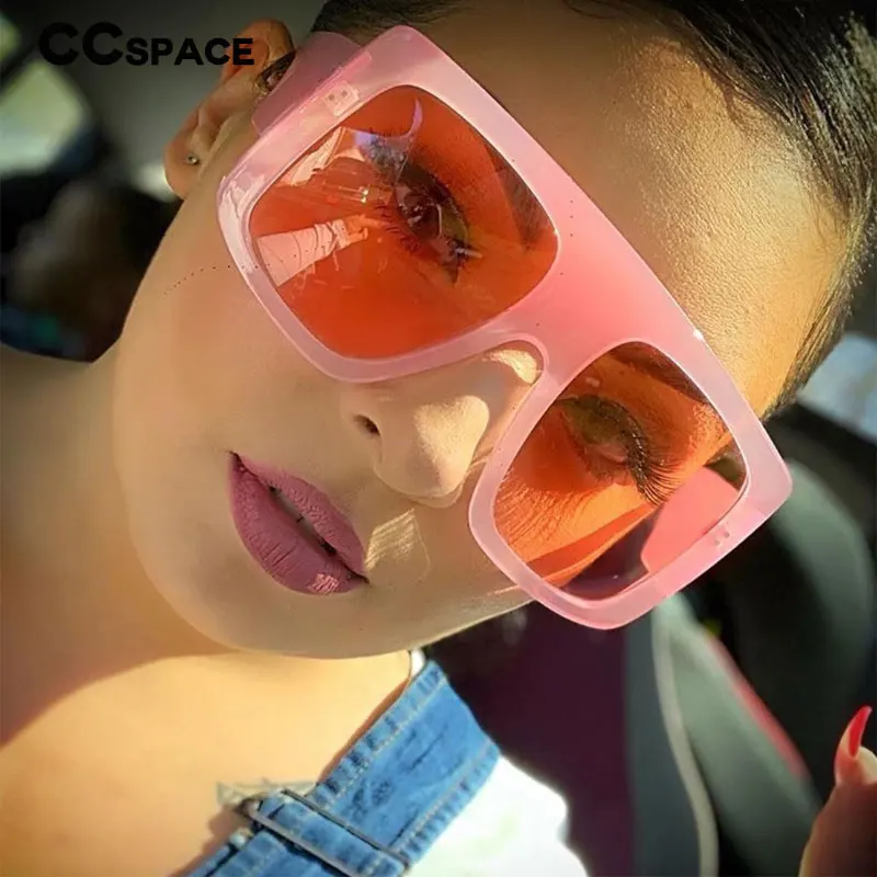46547 Oversized Square Brand Sunglasses Gradient Lens Women Fashion Shades Uv400 Vintage Glasses