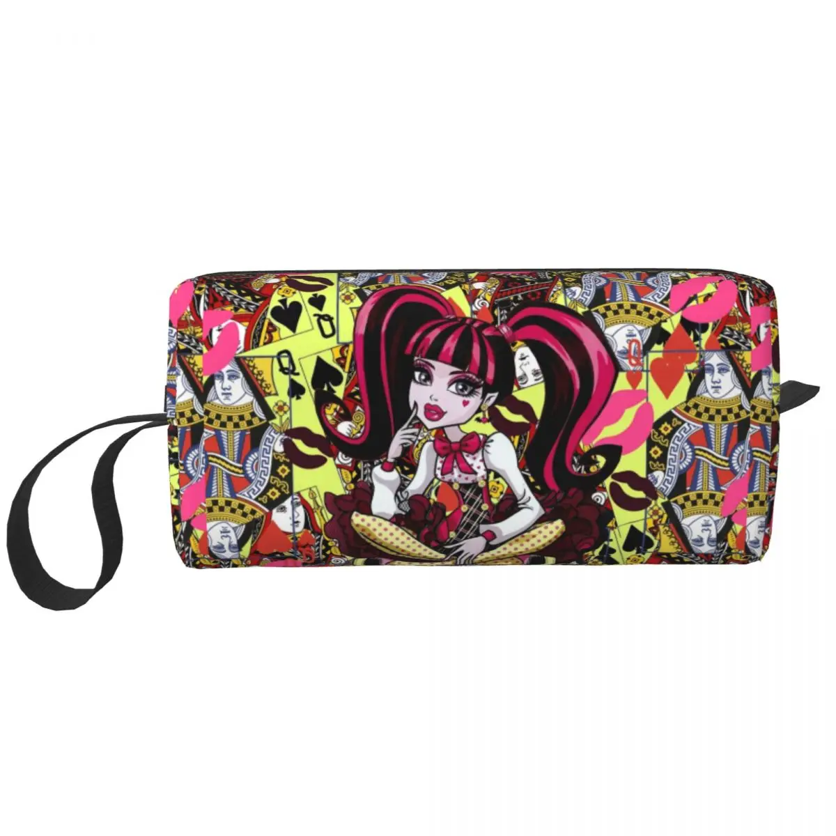 Monster High Makeup Bag Pouch Waterproof Draculaura Cartoon Cosmetic Bag Toiletry Bag Organizer Storage Purse Large Capacity