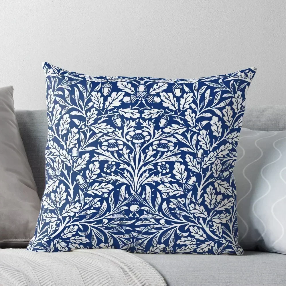 

Art Nouveau Floral Damask, Cobalt Blue and White Throw Pillow Pillow Decor Pillow Case Christmas