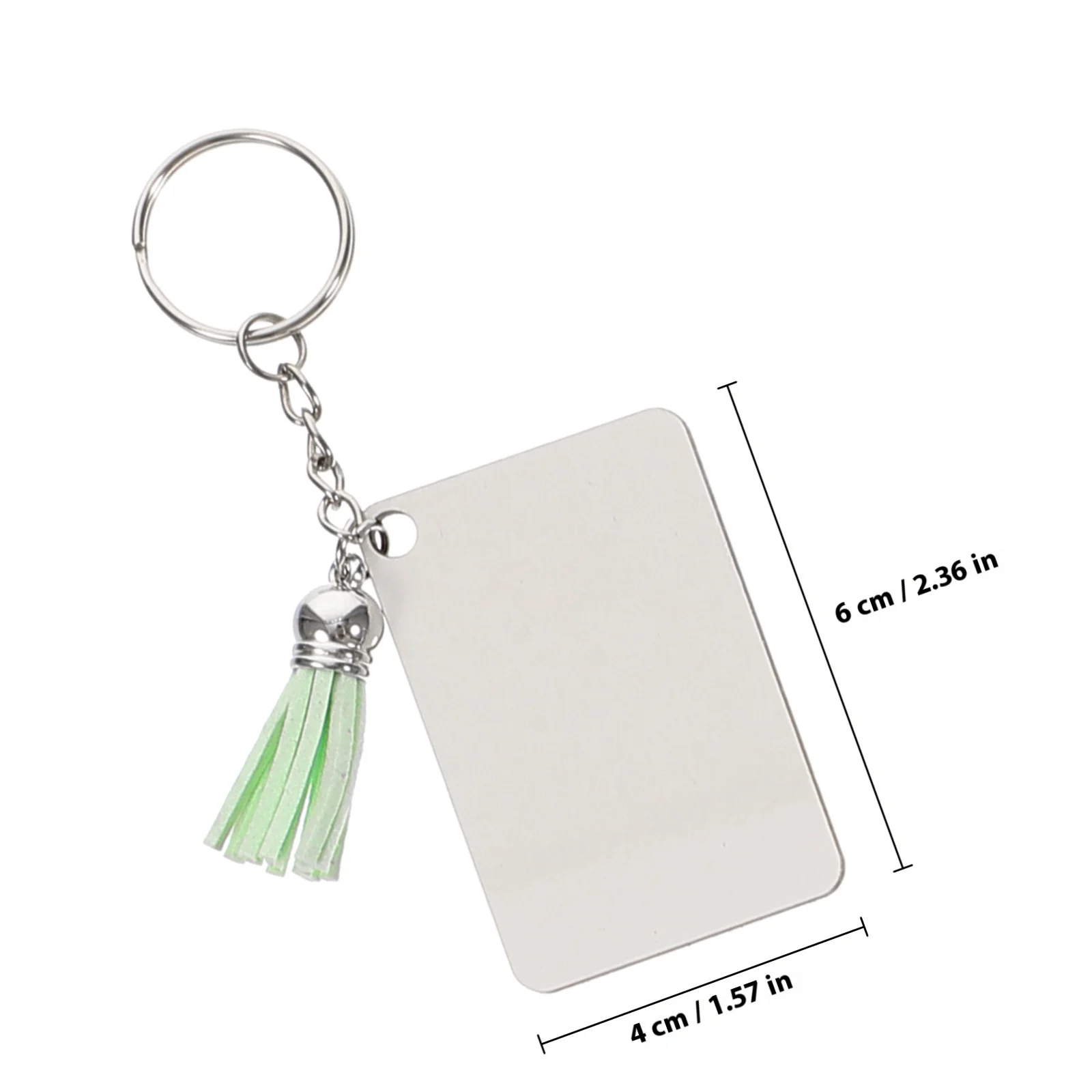 20 set Heat Transfer Key Chains Blanks Sublimation Keychain Pendants Diy Craft Supplies Tassel Hangings For Custom Jewelry