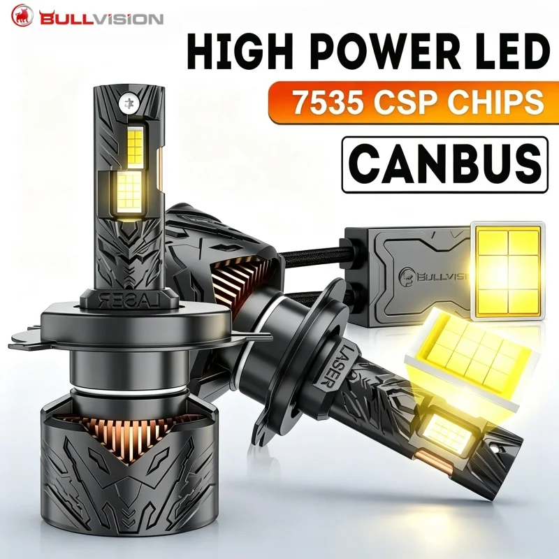 2Pcs Bright H4 Led CANBUS Headlights H7 H11 H8 H9 9005 9006 HB3 HB4 9012 HIR2 Fog Lamp 6000K White High Power 5570 CSP Chips
