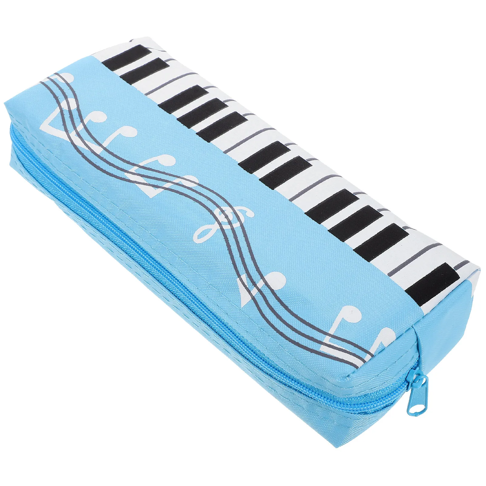 Piano Keyboard Canvas Pencil Case Large Capacity Portable Pencil Storage Bag for Stationery Pen Cases for Adults