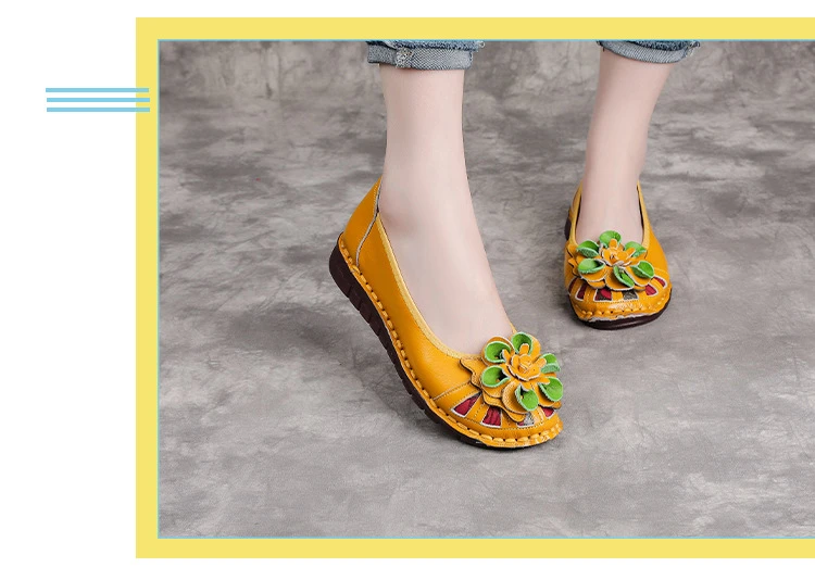 Neue handgefertigte Ballerinas mit Blumenmuster im Vintage-Stil, Damenschuhe aus echtem Leder, Mokassins, Slip-On-Loafer für Damen, weiche Luxus-Flats – Detail 31