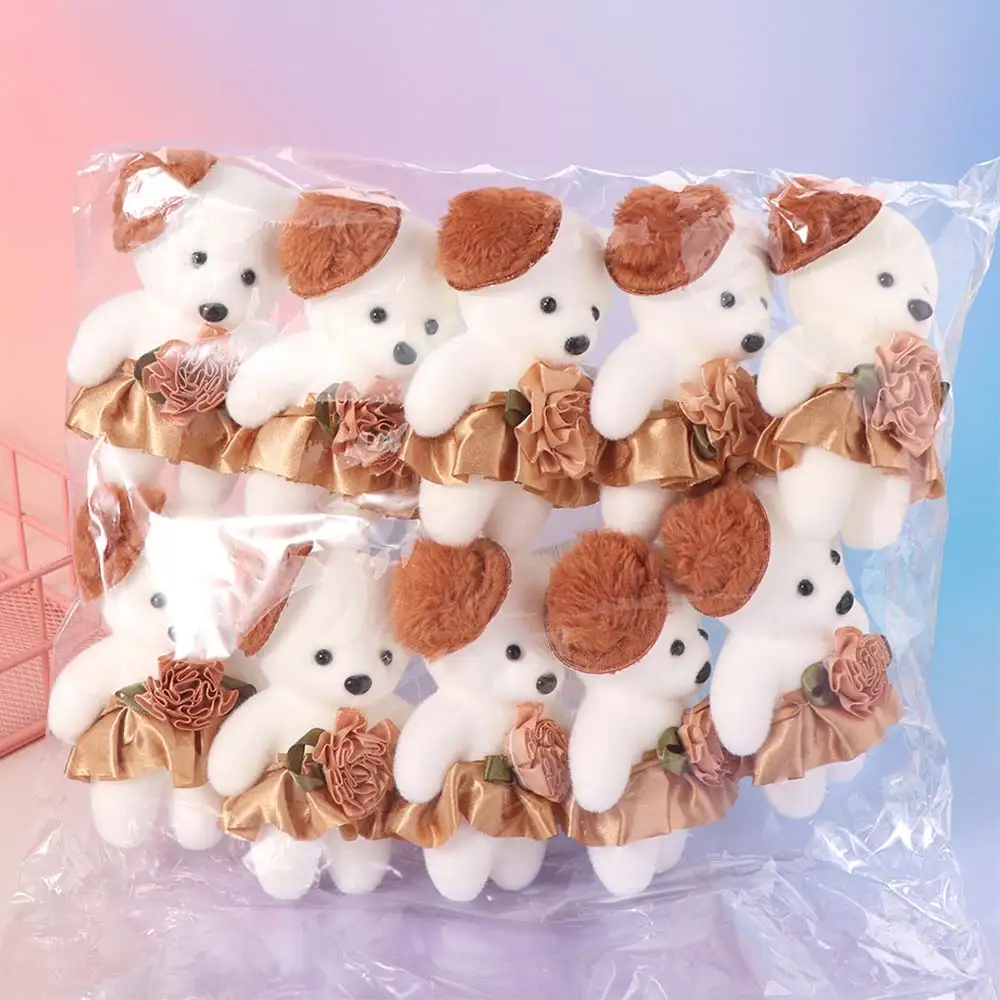 10pcs/set Fluffy Stuffed Foam Bear Bear Foam Animal Mini Bear Flower Bouquet Cartoon DIY Cartoon Bouquet Valentine's Day