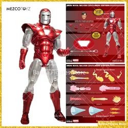 Original Mezco Toyz ONE 12 IRON MAN Silver Centurion edition In Stock Anime Action Collection Figures Model Toys