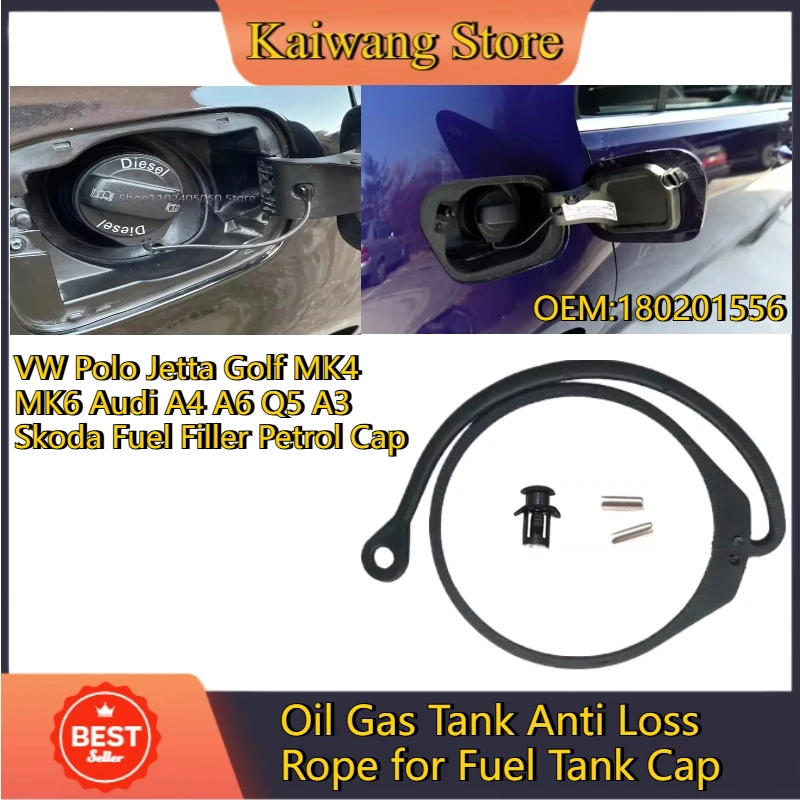

Oil Gas Tank Anti Loss Rope for Fuel Tank Cap for Audi A4 A6 Q5 A3 VW Polo Jetta Golf MK4 MK6 Skoda Fuel Filler Petrol Cap Line