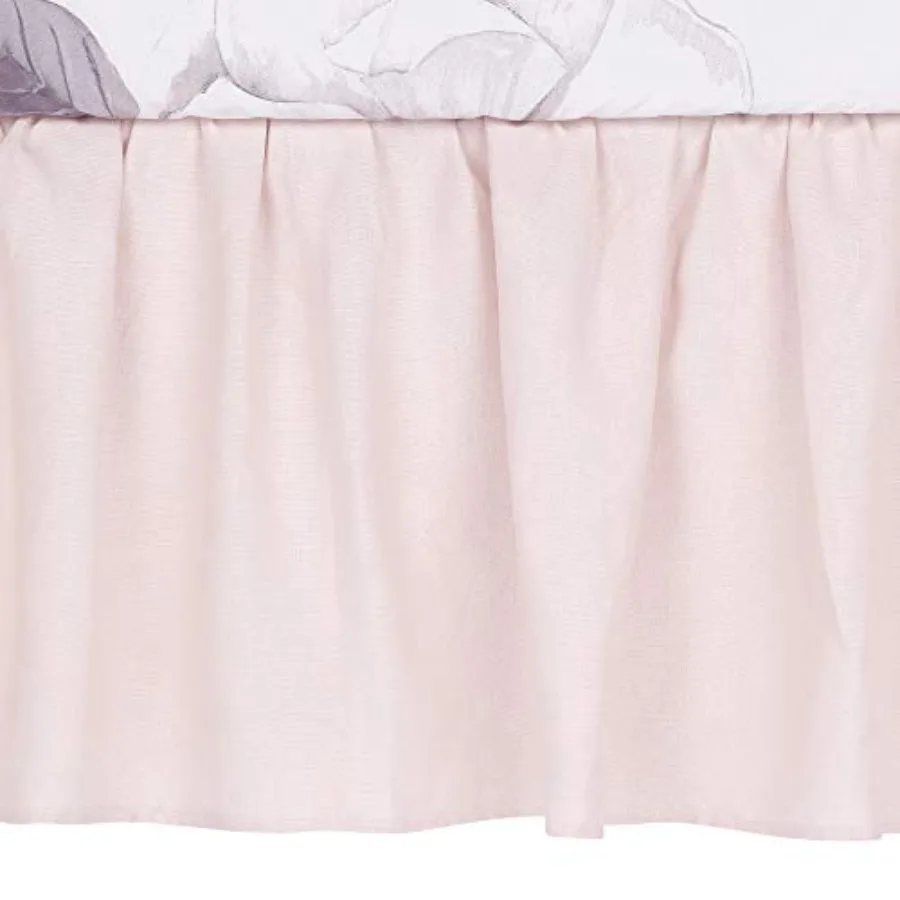 

Floral Garden Pink Linen Shirred Crib Skirt/Dust Ruffle
