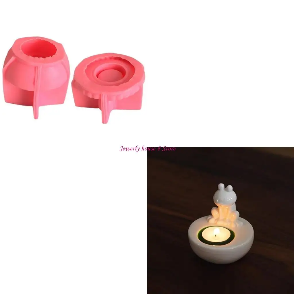 

Силиконовая форма, гипсовая форма для подсвечника, форма лягушки, подставка для свечи, форма для ювелирных изделий