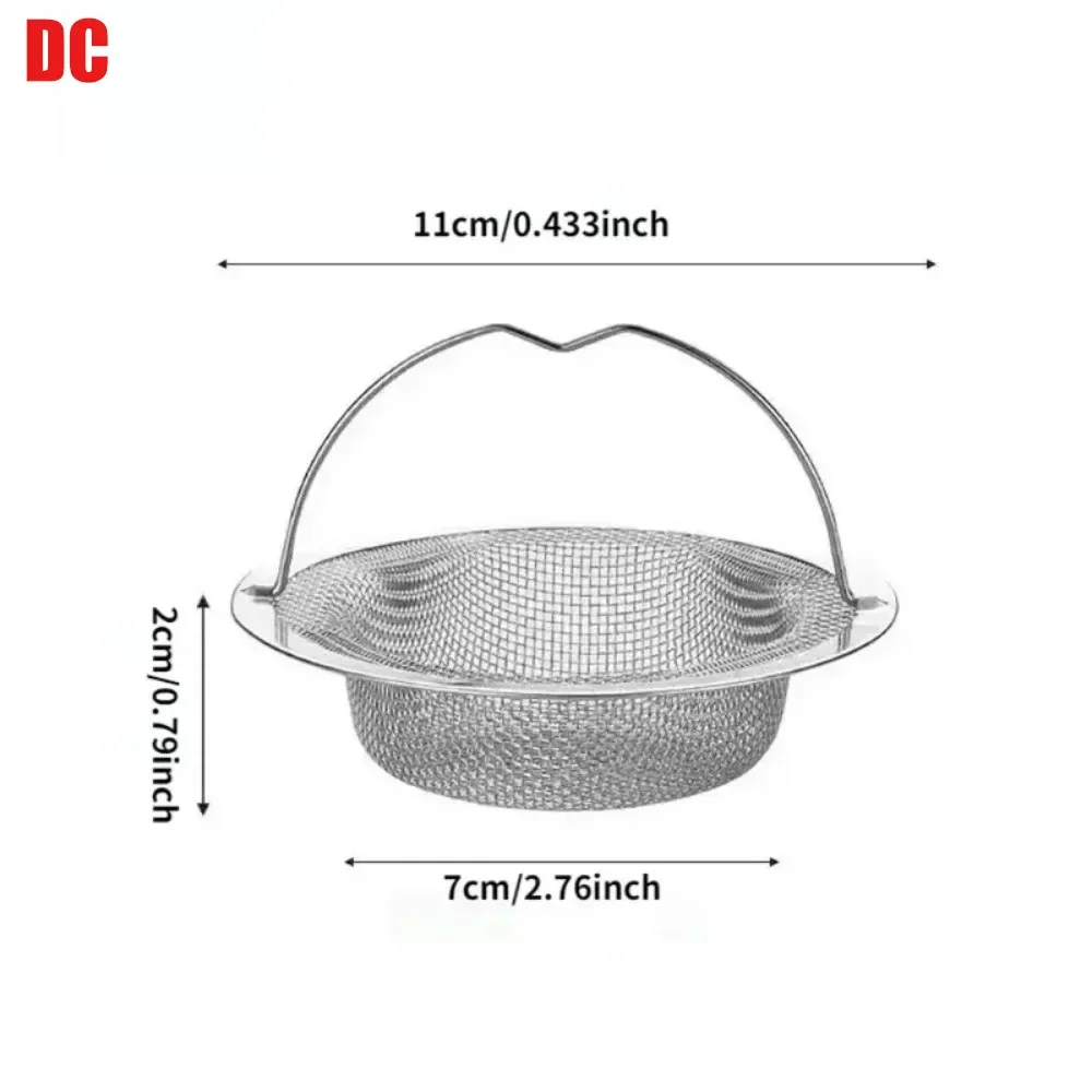 1Pc Stainless Steel Kitchen Sink Filter, Garbage Food Residue/Hair Catcher, Keep Your Bathtub