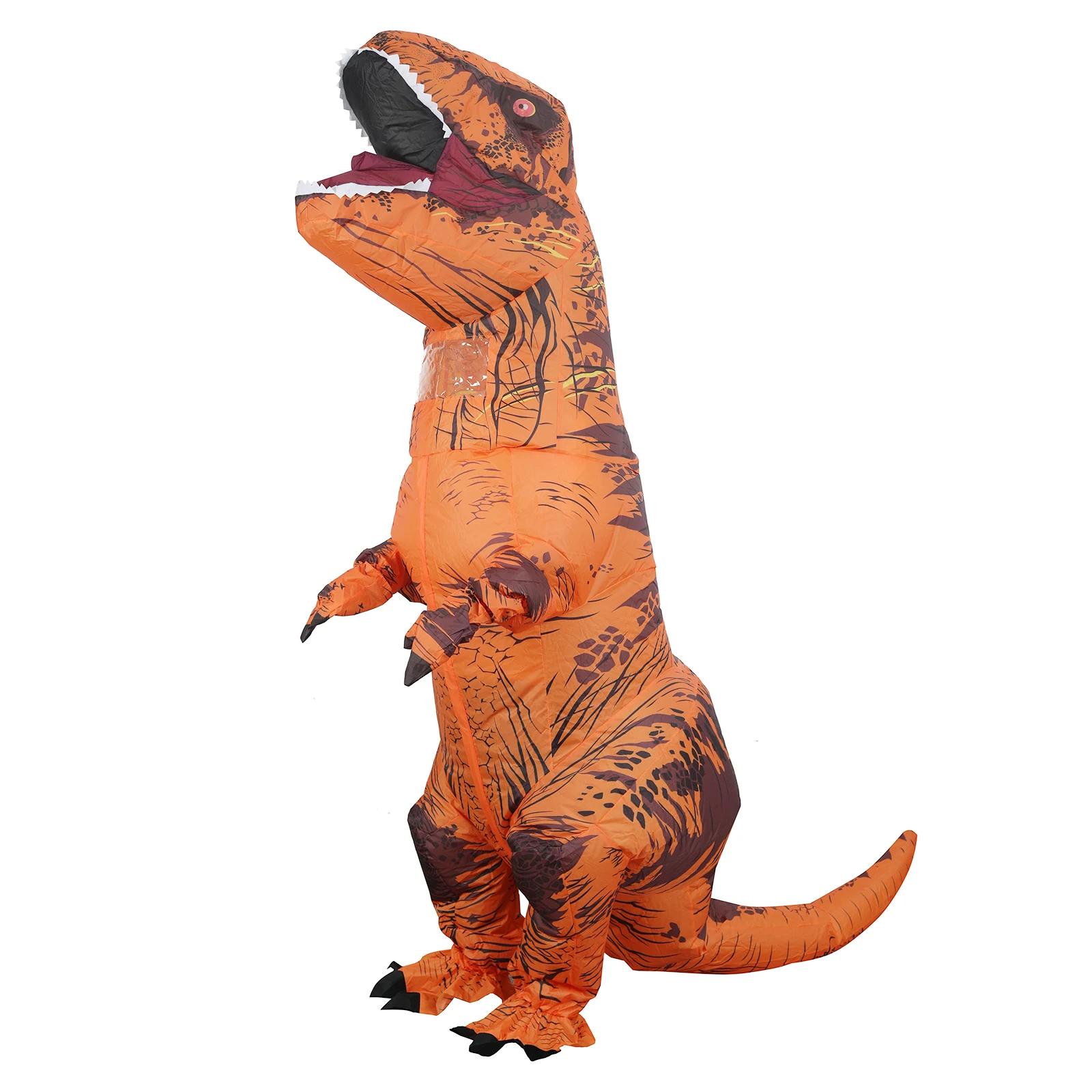 Costume d'équitation de dinosaure gonflable pour adulte, T-Rex, filet gonflable, paupières à plis, mascotte d'Halloween, fête en déclin