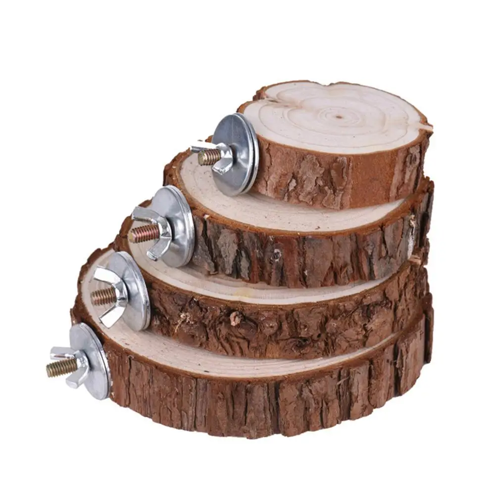 

Board 6 8CM Wood Platform Stand Rack Toy Branch Perches Springboard Small Animals Cage Trees Pet Supplies
