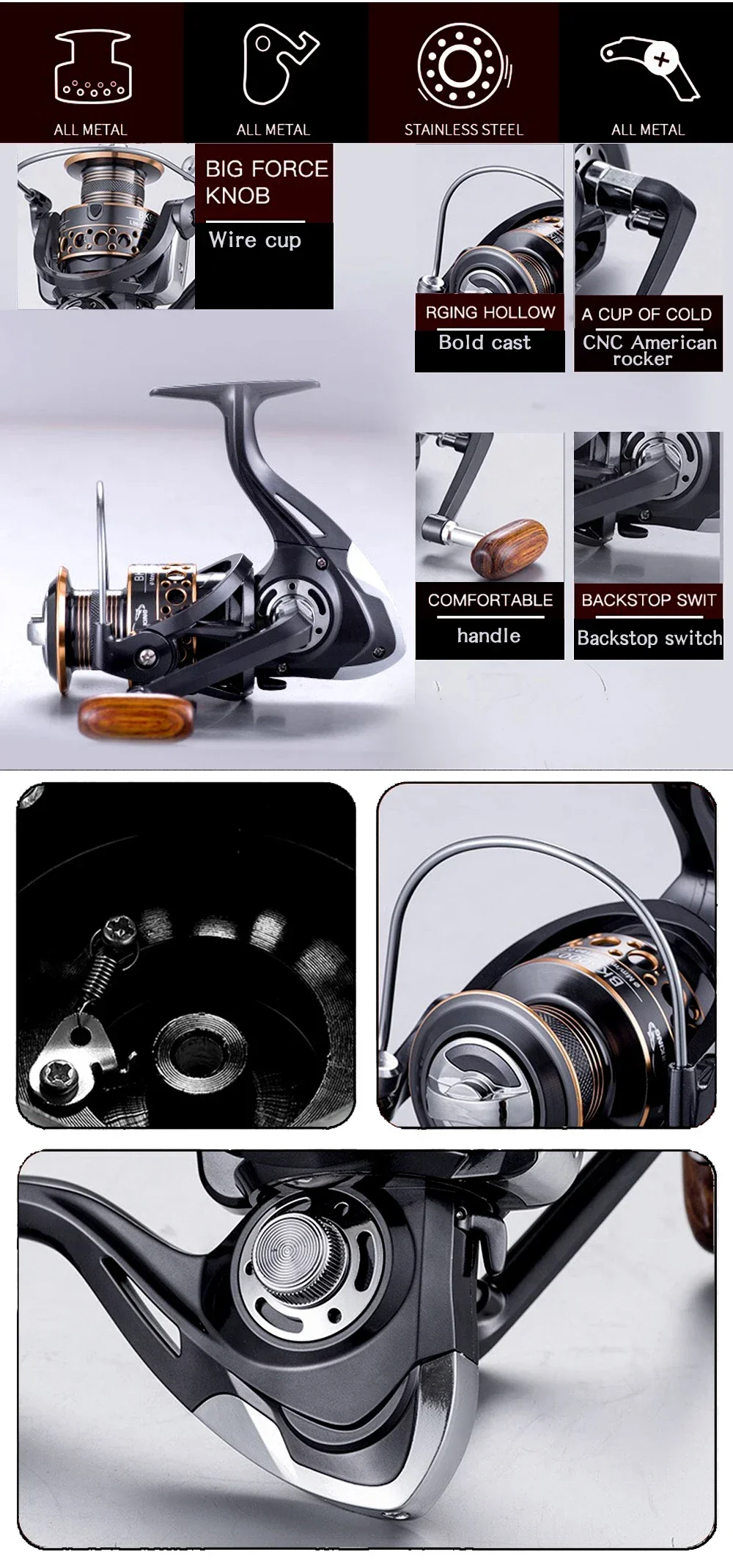 1,8-3,6 m Feeder See stange Combo Carbon Teleskop Spinn rute Rolle Set kurze Reises tange lange Casting Ruten Angelset – Detail 9