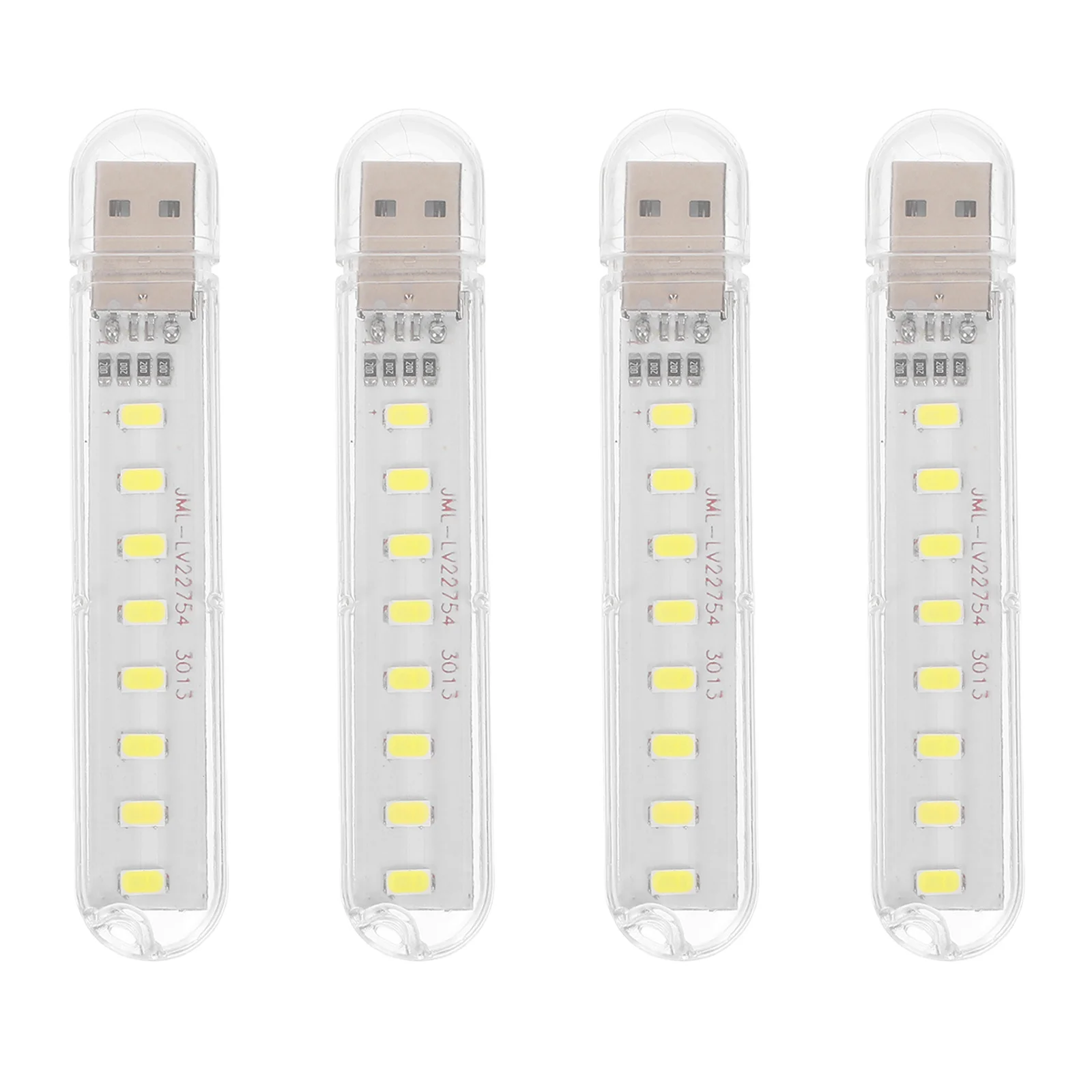 4 قطعة مصباح Led USB صغير 8-Led ضوء الليل لأجهزة الكمبيوتر المحمول بجانب السرير سطح المكتب القراءة الإضاءة الزخرفية مكتب المنزل الطرف