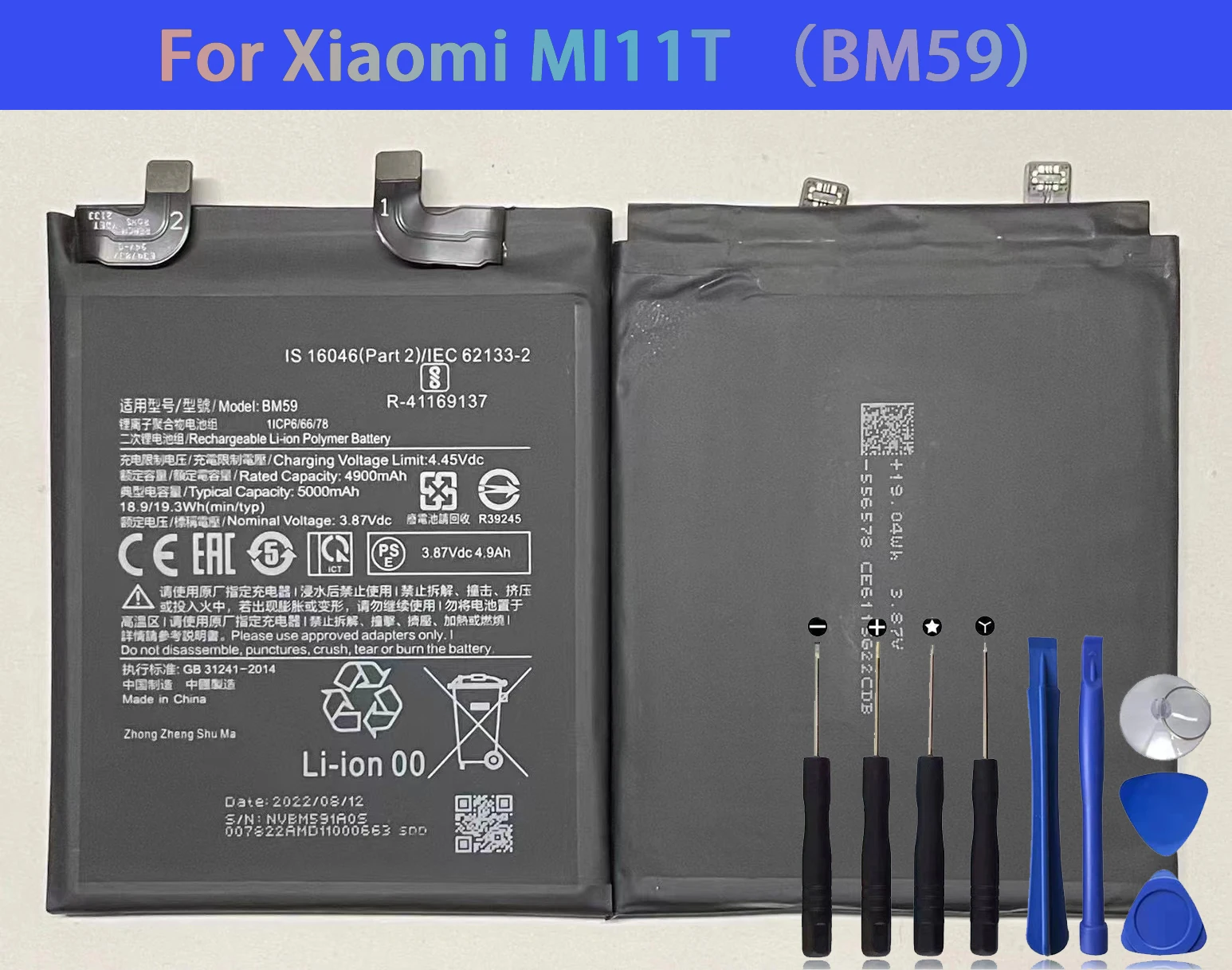 

BM59 Battery For Xiaomi MI 11T Battery Original Capacity Replacement Repair Part Mobile Phone Batteries Bateria