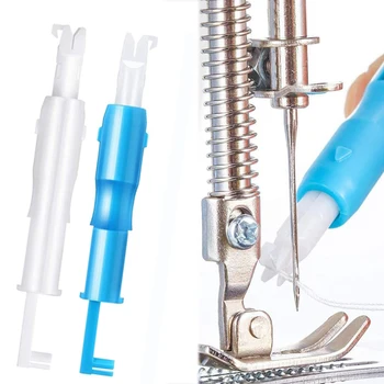 1/3/5 pçs máquina de costura agulha inserter threader ponto ferramenta de inserção threader automático rápido trocador de agulha segurar