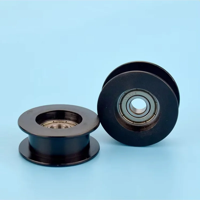 1Pc 8x40x16.5mm  H groove 608zz bearing belt guide wheel plastic wrapped roller suspension wheel pom rolling pulley