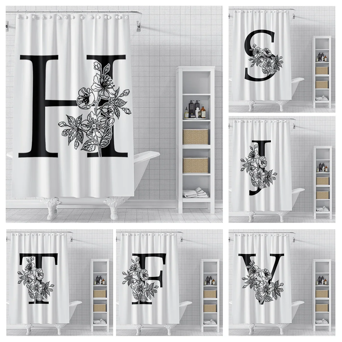 Home decor 26 letter shower curtains for bathroom waterproof fabric bathroom Curtains modern shower curtain 180x200 240x200