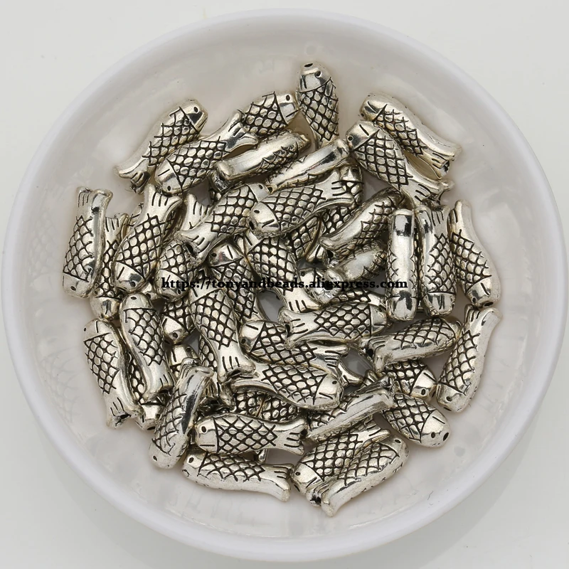 

(50Pcs / Lot !) Zinc Alloy Tibetan Antique Silver European Charm Spacer Beads For Jewelry Making Size 14x5mm ZN-2742B