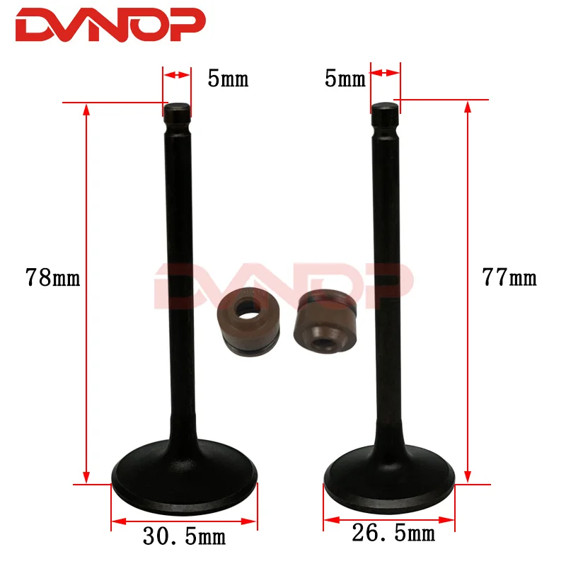 

Motorcycle Valve Intake Exhaust Stem Valve for GY6 230 JL250 ATV250 dafra cityclass 200