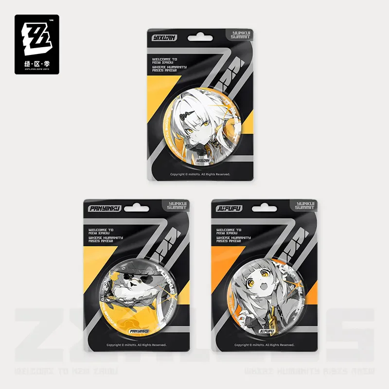 [Genuine] miHoYo Game Zenless Zone Zero Yunkui Summit Series Yixuan Pan Yinhu Reflective Badge Cartoon Brooch Cosplay Xmas Gifts