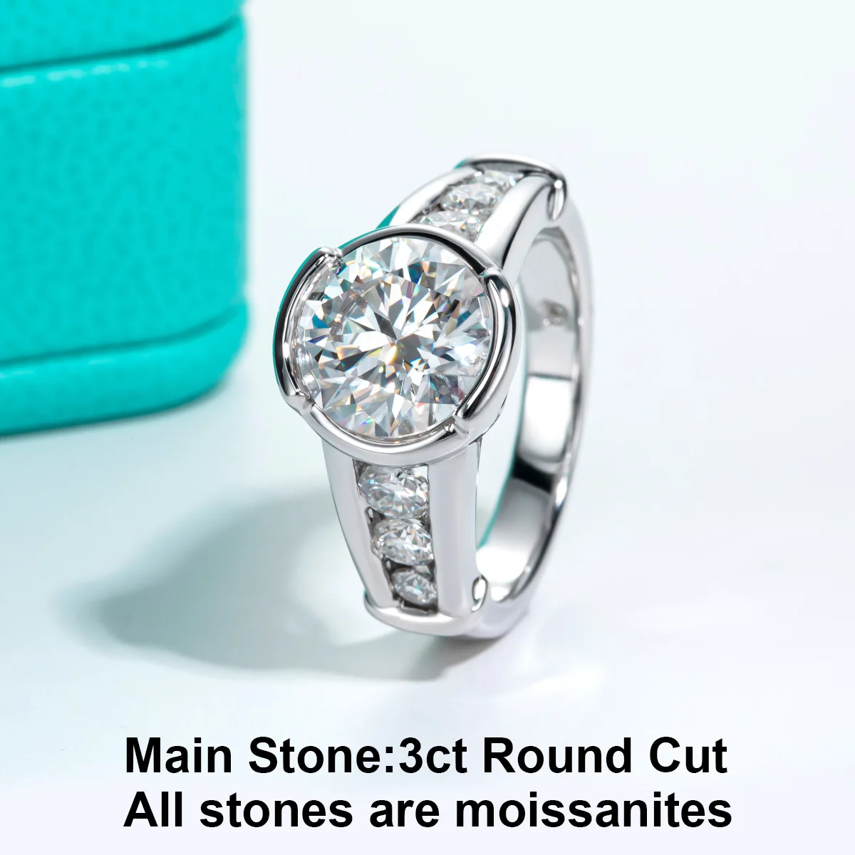 Anu jewel 3ct Runds chnitt d Farbe Moissan ite Verlobung ringe 18 Karat vergoldet Luxus Ehering Ring Schmuck Frauen & Männer Großhandel
