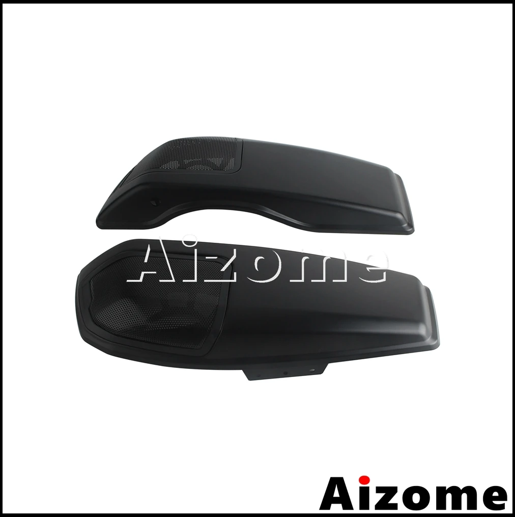 ملحقات الدراجات النارية باللون الأسود أغطية السرج الخلفي قطع مكبر الصوت شواية لدراجة Harley Touring CVO Road Street Glide 2023 2024 2025 #3