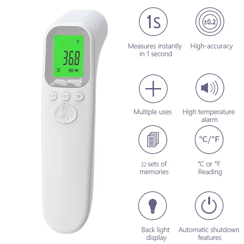 ABX Medical Digital Infrared Thermometer Quick Temperature Measurement Medical Handheld Body Forehead Non-contact Thermometer