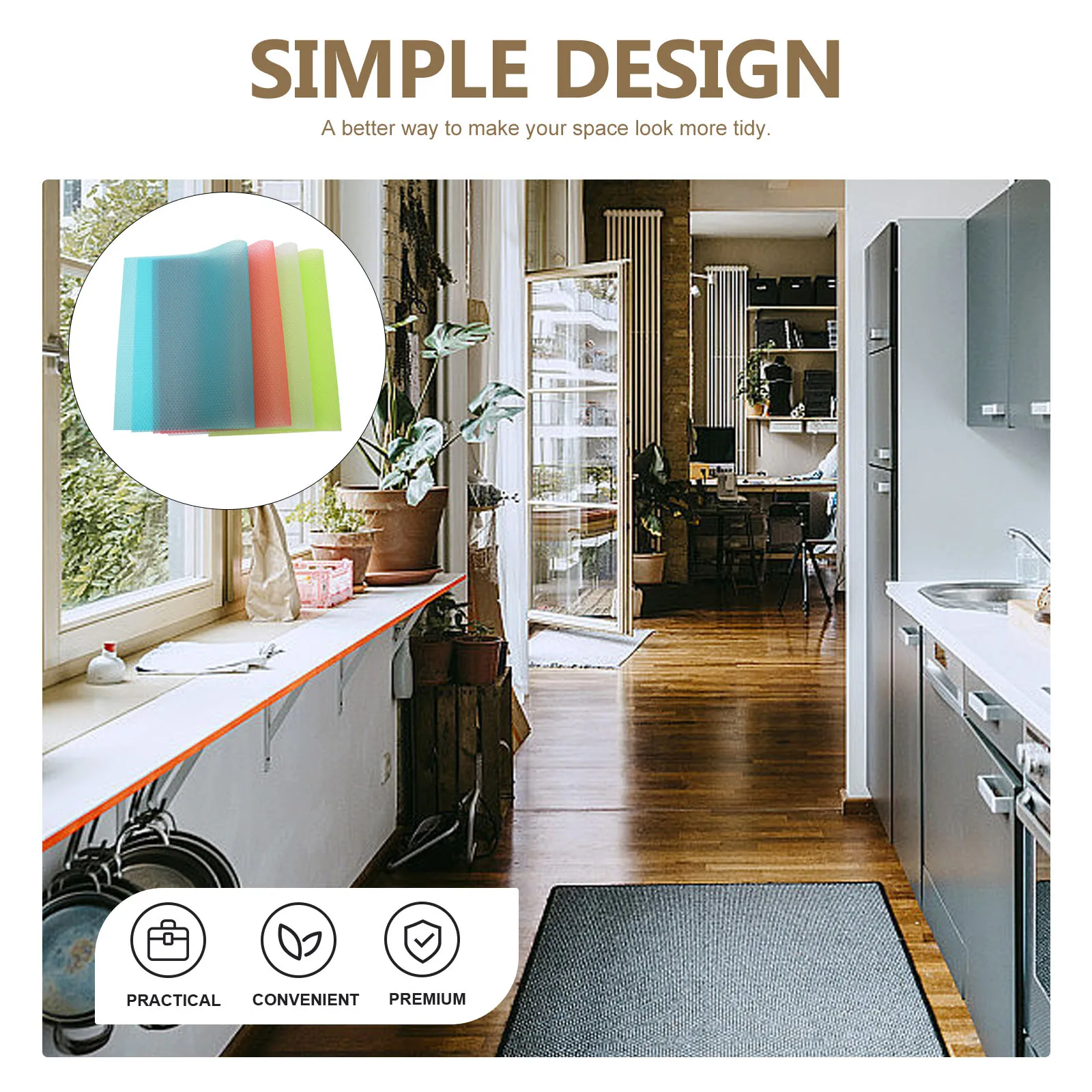 

8pcs Fridge Shelf Liners Washable Non Slip Cuttable Cabinet Kitchen Storage Drawer Liner Mat For Shelves Countertops Office