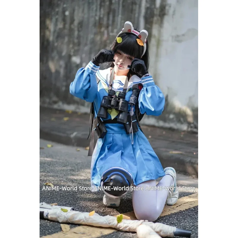 

ff34Game Blue Archive Kasumizawa Miyu Cosplay Costume Anime Girls School Dress Christmas Halloween Wig Shoes Headwear