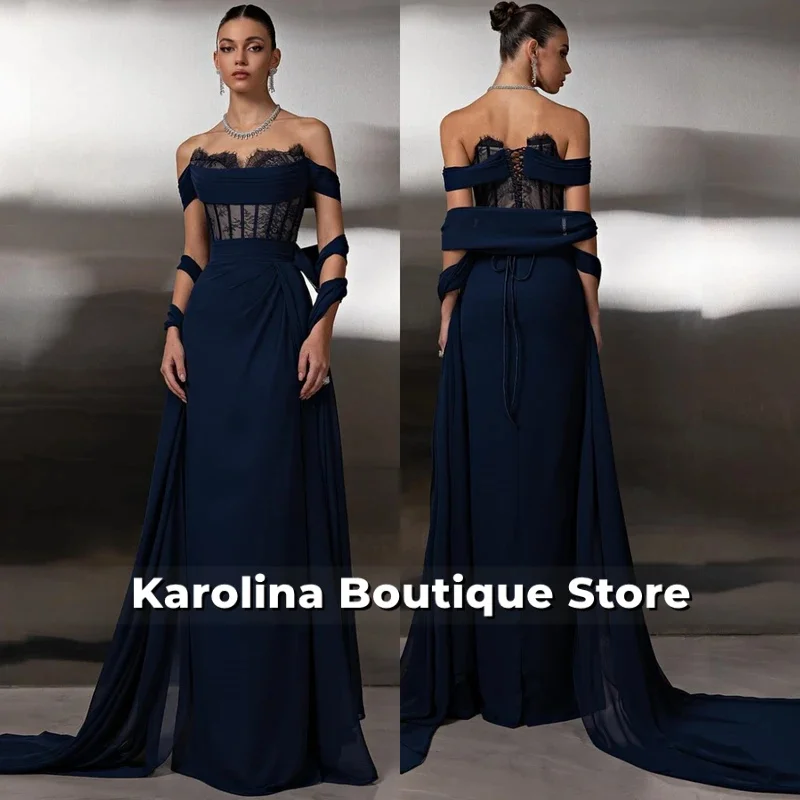تخصيص رشيقة جيرسي قارب الرقبة مساء اللباس رائعة بلا أكمام فساتين حفلة موسيقية قطار المحكمة حساسة فساتين المناسبات الخاصة