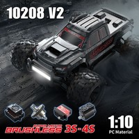 MJX Hyper Go 10208 V2 Little Monster 3S 4S Brushless 1/10 RC high-speed off-road vehicle Electric Monster Truck RC Cars HOT